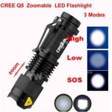Baterka Mini Flashlight 2000 Lumens Cree Q5 LED 